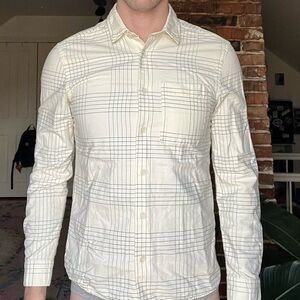 Zara Cream Plaid Shirt